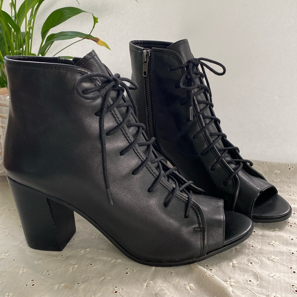 Steve Madden Leather Dress Heel Boots